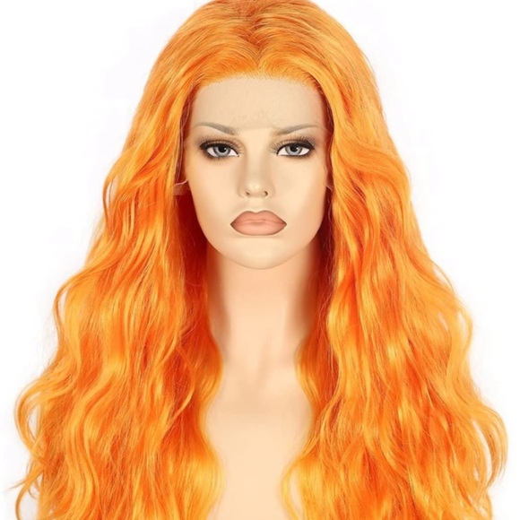 Orange Free Part Lace Front Wig